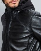 Veste en Cuir Jack noire