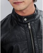 Veste en Cuir Taylor noire