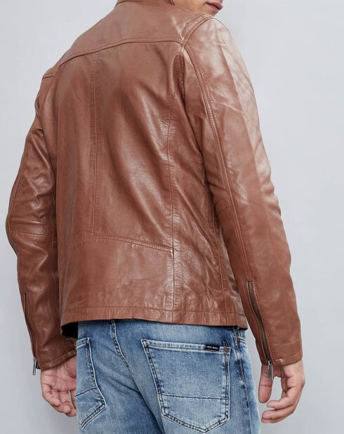 Veste en Cuir Taylor cognac