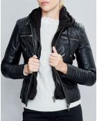 Veste en Cuir Pensacola noire
