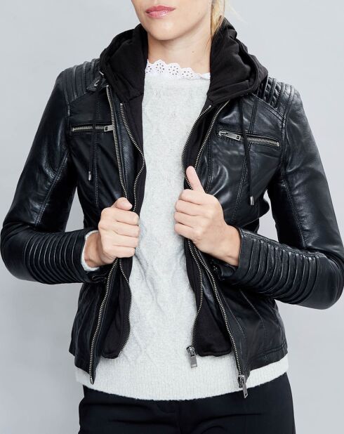 Veste en Cuir Pensacola noire