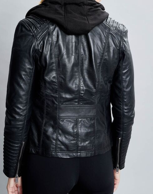 Veste en Cuir Pensacola noire