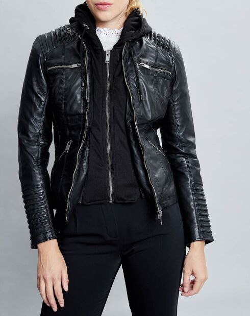 Veste en Cuir Pensacola noire