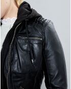 Veste en Cuir Pensacola noire