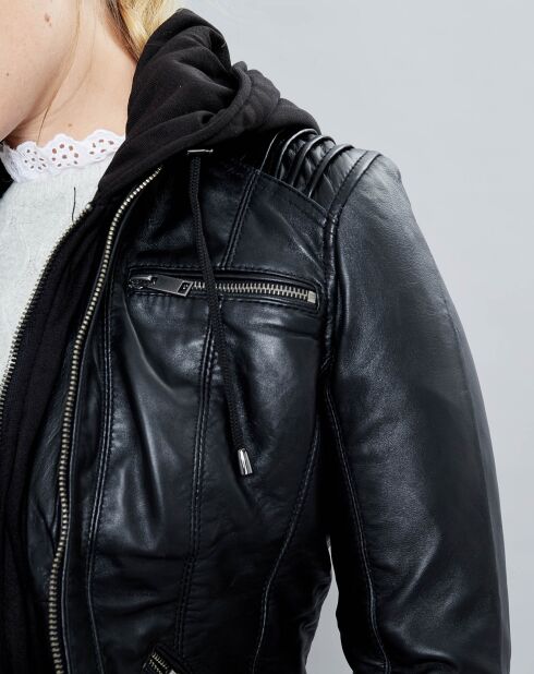 Veste en Cuir Pensacola noire