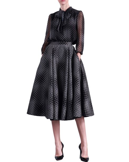 Jupe midi Sophie grise