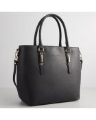 Sac  Cabas en Cuir Aya noir - 31x38x14