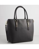 Sac  Cabas en Cuir Aya noir - 31x38x14