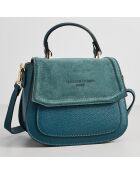 Sac Bandoulière en Cuir Lali bleu - 23x20x11 cm