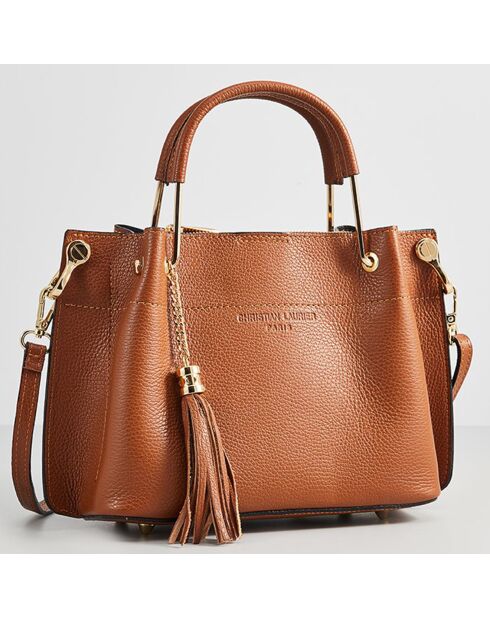 Sac à main en Cuir Lamy camel - 27x18x11 cm