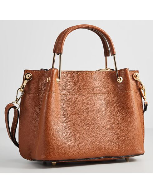 Sac à main en Cuir Lamy camel - 27x18x11 cm