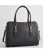 Black Lys Tragetasche aus Leder, 26 x 12 x 34 cm