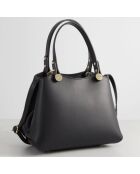 Sac à main en Cuir Kiara noir - 28x26x14 cm