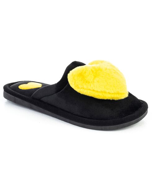 Chaussons Charlotte noir/jaune