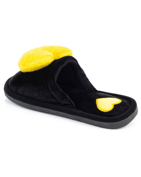Chaussons Charlotte noir/jaune