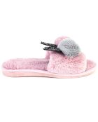 Chaussons en fausse fourrure Evelyn roses