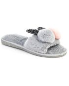 Chaussons en fausse fourrure Evelyn gris