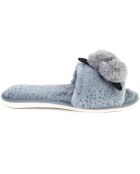 Chaussons en fausse fourrure Luna gris