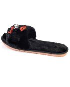 Chaussons en fausse fourrure Mila noirs