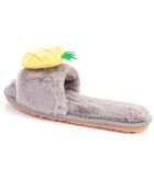 Chaussons en fausse fourrure Aria marron