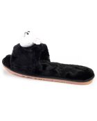 Chaussons en fausse fourrure Layla noirs