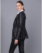 Veste en Cuir Fanny noire