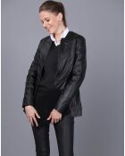 Veste en Cuir Fanny noire