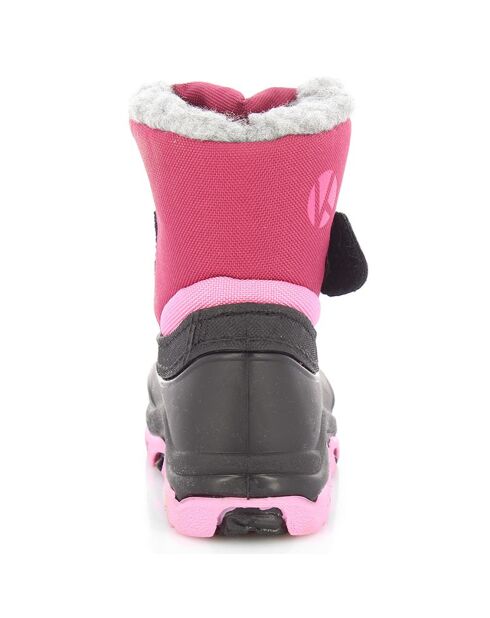 Bottes de neige fourrées Abby cerise/noir