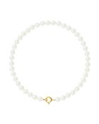 Bracelet Rang en Or jaune & Perles d'Eau Douce rondes blanc naturel Ø 4-5 mm