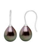 Boucles d'oreilles en Or blanc & Perles de Tahiti poires