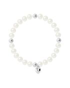 Bracelet Rang en Argent & Perles d'Eau Douce semi-rondes blanc naturel Ø 7-8 mm