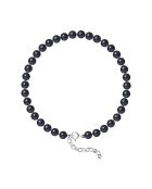 Bracelet Rang en Argent & Perles d'Eau Douce rondes black tahiti Ø 5-6 mm