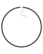 Collier Rang en Argent & Perles d'Eau Douce rondes black tahiti Ø 5-6 mm