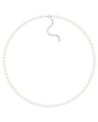 Collier Rang en Argent & Perles d'Eau Douce rondes blanc nacré naturel Ø 5-6 mm