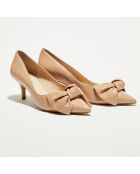 Trotteurs en Cuir Venisa vieux roses - Talon 5 cm