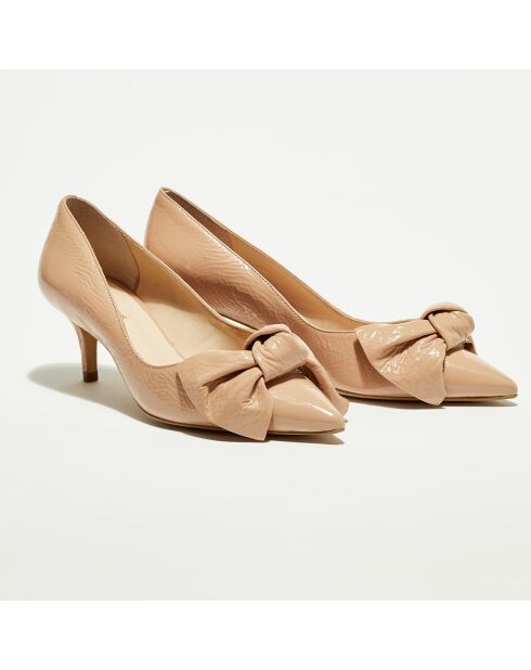 Trotteurs en Cuir Venisa vieux roses - Talon 5 cm