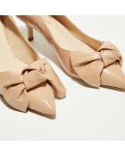 Trotteurs en Cuir Venisa vieux roses - Talon 5 cm