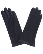 Gants en Cuir d'Agneau doublure Soie deep blue