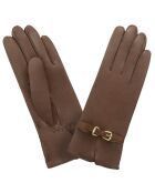 Gants en Cuir d'Agneau doublure Soie cork