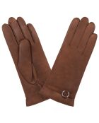 Gants en Cuir d'Agneau doublure Cachemire brique