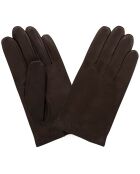 Gants en Cuir d'Agneau doublure Soie choco