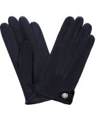 Gants en Cuir d'Agneau doublure Soie deep blue