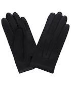 Gants en Cuir d'Agneau doublure Soie noirs