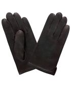 Gants en Cuir d'Agneau doublure Soie choco