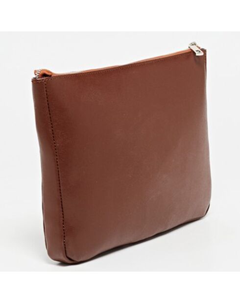 Pochette Hadi en Cuir marron - 31x23x2 cm