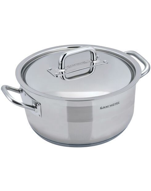 Marmite induction avec couvercle inox - D.32 cm