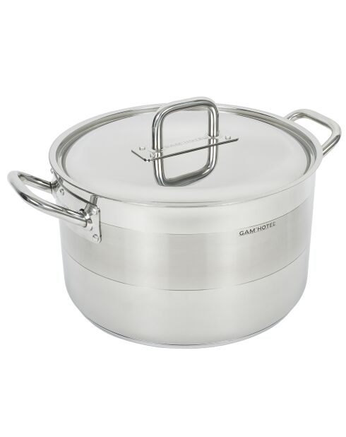 Induktionstopf mit Edelstahldeckel - D.36 cm