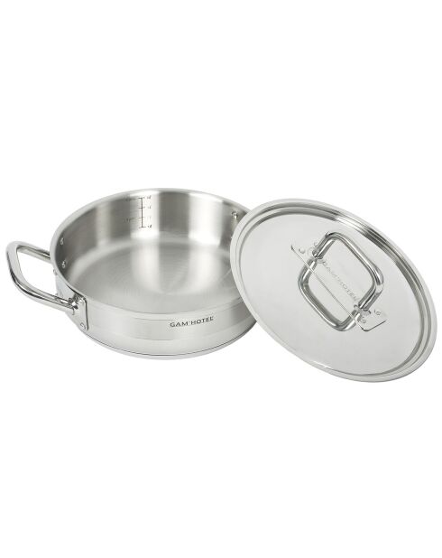 Sautoir induction avec couvercle inox - D.28 cm