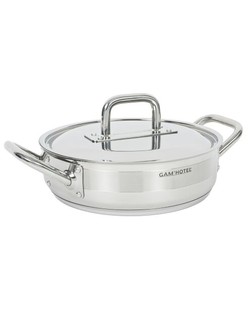 Sautoir induction avec couvercle inox - D.28 cm