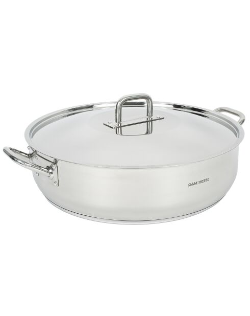 Induktionskette mit Edelstahldeckel - D.50 cm